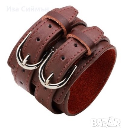 Кожени гривни от нещавена кожа, снимка 4 - Гривни - 34254053