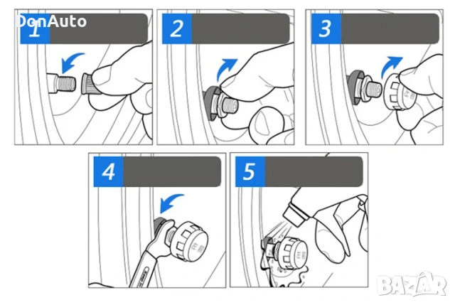 Вентили за следене на гумите за мотоциклет, снимка 7 - Аксесоари и консумативи - 53135861