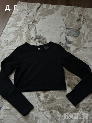 Черна спортна блуза