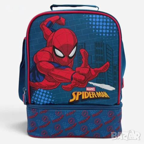 Термо чанта за храна с 2 отделения, синя, Spiderman_1265007
