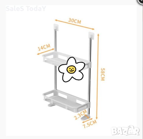 Етажерка за тоалетна, рафт за тоалетното казанче, двоен или троен, снимка 4 - Органайзери - 41097936