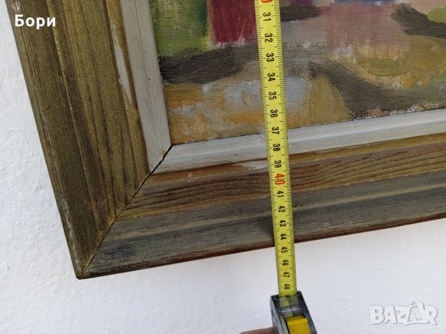 Стара картина платно/подписана/маслени бои /3, снимка 10 - Картини - 35724652