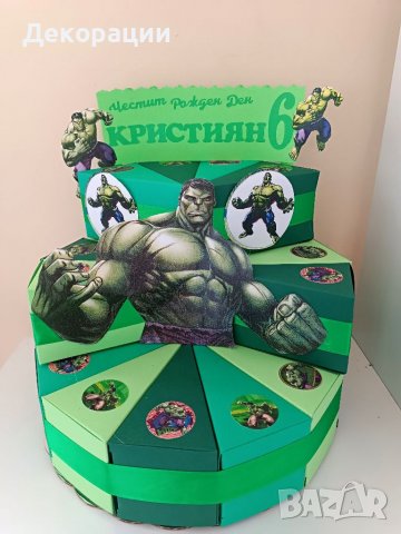 Промоция!Изработка на картонени торти .Украси за всякакъв повод като рожден ден,кръщене и други , снимка 14 - Декорация - 40241178