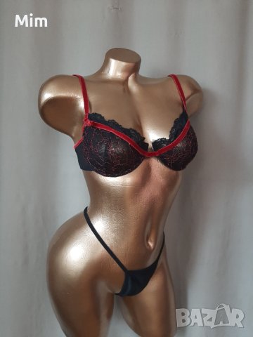 К-т 80 B  Черен дантелен сутиен и черна прашка , снимка 4 - Бельо - 40880664