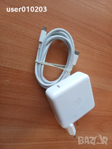 Оригинално зарядно 61W USB-C Apple MacBook Pro 13 , снимка 2 - Части за лаптопи - 47434345