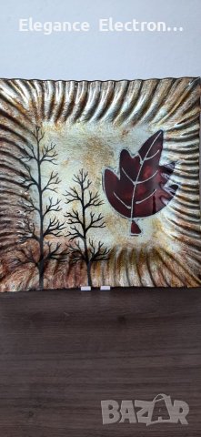 Декоративна квадратна коледна чиния 30/30см, снимка 3 - Декорация за дома - 41662479