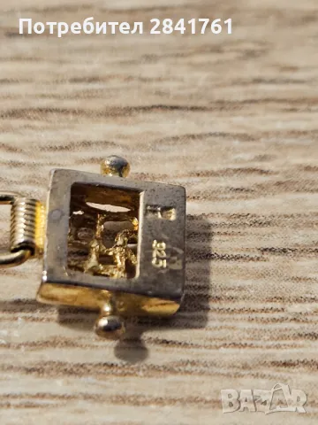 Антикварна сребърна гривна с жадеит, снимка 7 - Гривни - 49641474