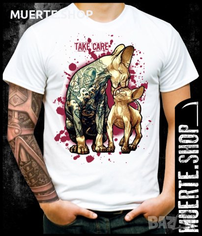 Тениска с щампа TAKE CARE CATS, снимка 1 - Тениски - 42014309