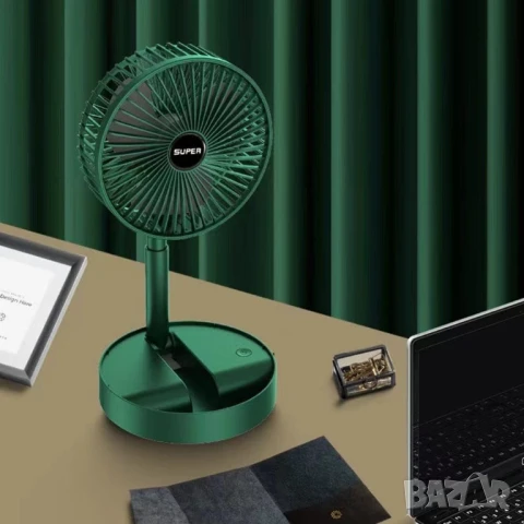 3в1 Безжичен сгъваем мини вентилатор, Телескопична стойка