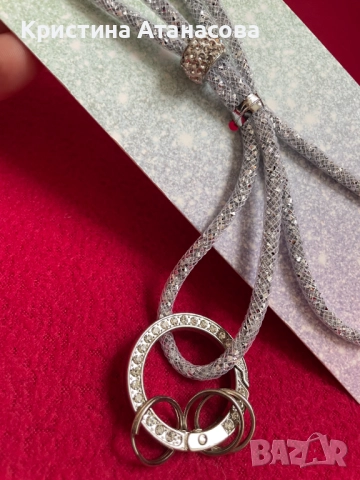 💎✨ Лъскави луксозни красиви модерни 2 шноли + бижу за врата ✨💎, снимка 8 - Други - 52108572