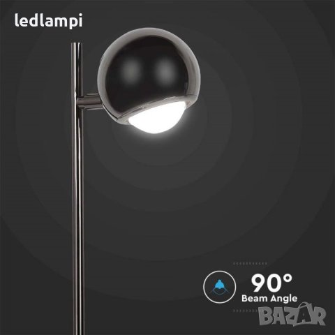 Настолна LED Лампа 6W Черна Топло Бяла Светлина, снимка 2 - Настолни лампи - 41737375