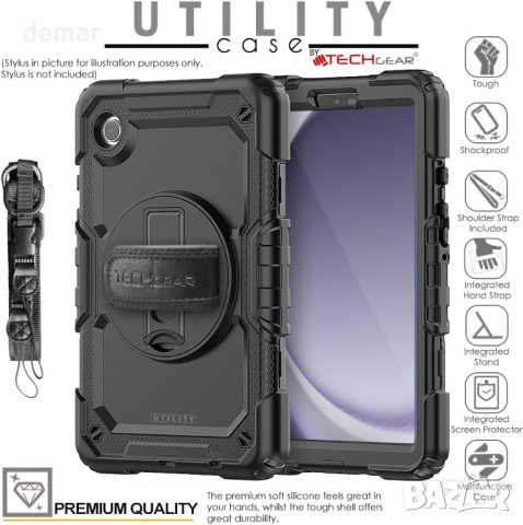 Калъф TECHGEAR UTILITY за Samsung Galaxy Tab A9 8.7" (SM-X110 / SM-X115), снимка 3 - Калъфи, кейсове - 44258748