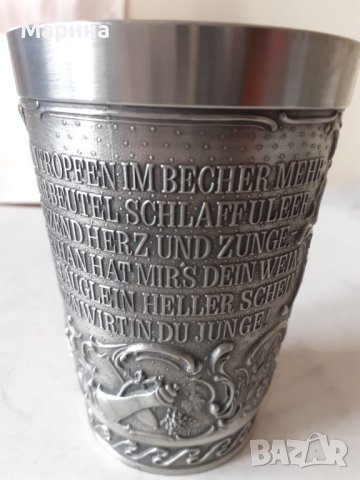  Чаши от калай за вино, 300 мл, Antik*Vintage #16, снимка 3 - Антикварни и старинни предмети - 44335796