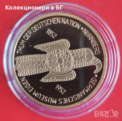 ПЛАКЕТ "40 ГОДИНИ ЗАПАДНО-ГЕРМАНСКА МАРКА"  ‼PROOF‼, снимка 2 - Нумизматика и бонистика - 55737705
