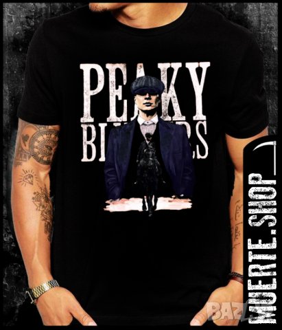Черна тениска с щампа PEAKY BLINDERS, снимка 1
