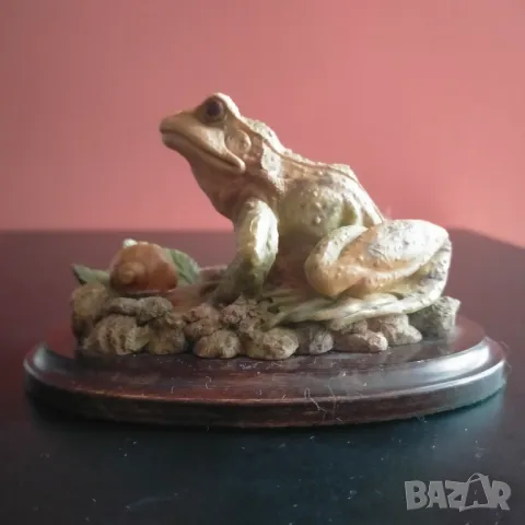 Колекционерска фигура Жаба Frog Country Artists Arti Home England 1993, снимка 6 - Колекции - 48279414