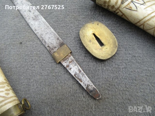 Танто Японски ръчно кован нож началото на 20 век, снимка 7 - Други ценни предмети - 40480615