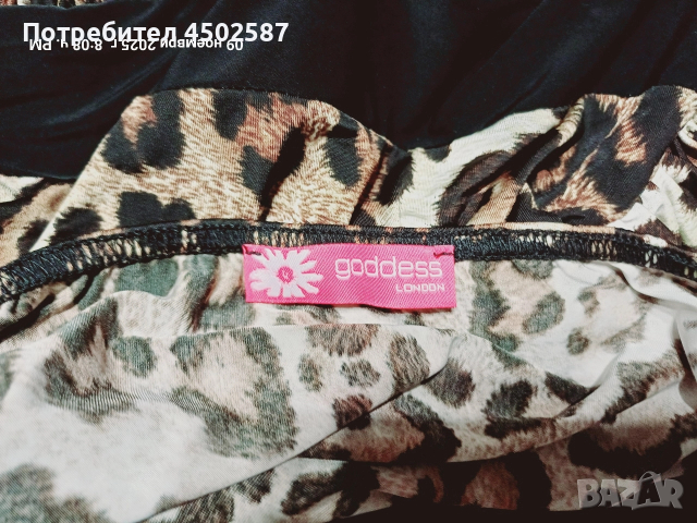 Леопардова къса рокля/туника от Goddess London, снимка 6 - Рокли - 52681455