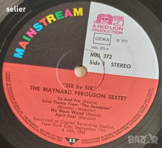 MAYNARD FERGUSON - SYX BY SIX Немско издание 1972г Стил:JAZZ Състояние на винила:EX / NEAR MINT Съст, снимка 3 - Грамофонни плочи - 41206225