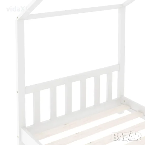 vidaXL Рамка за детско легло, бяла, бор масив, 70x140 см, снимка 6 - Бебешки легла и матраци - 56146567