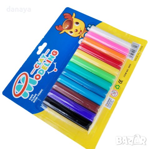 4490 Детски пластилин за моделиране, 12 цвята, снимка 2 - Ученически пособия, канцеларски материали - 44291179