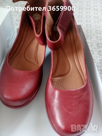 Много красиви дамски обувки, Clarks,39, цвят бордо, снимка 4 - Дамски елегантни обувки - 52638158