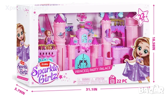 Кукла принцеса с голям приказен замък Zuru Sparkle Girlz, снимка 12 - Кукли - 53491607