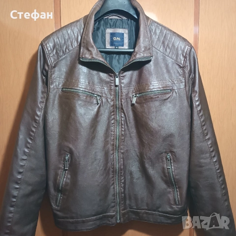Ново кожено тъмнокафяво яке,размер M, снимка 2 - Спортни дрехи, екипи - 53737520