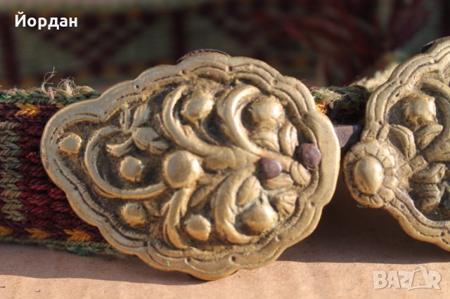 Възрожденски бронзови пафти с колан , снимка 3 - Антикварни и старинни предмети - 34523289