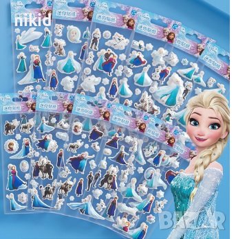 3D Елза Анна Замръзналото Кралство Frozen лист самозалепващи лепенки ръчна изработка декорация и др., снимка 2 - Други - 41376441