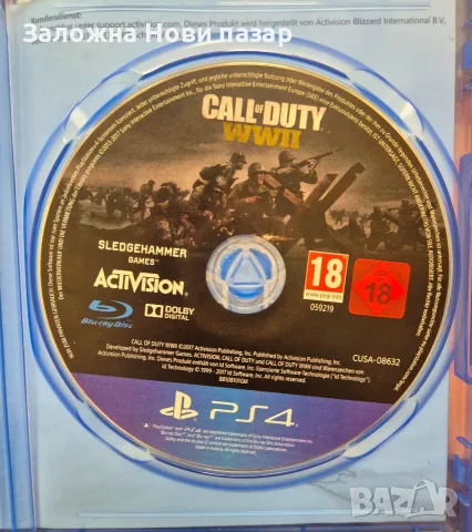 Игра за PlayStation 4 Call of Duty WWII, снимка 2 - Игри за PlayStation - 56213415