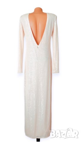 Нова PATRIZIA PEPE Long Dress with Pink Sequins Дълга Дамска Рокля It 42 (BG S размер), снимка 6 - Рокли - 42610703