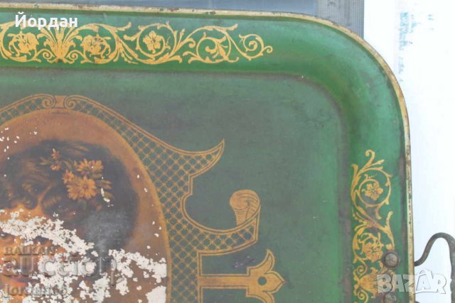 Голям рисуван поднос, снимка 5 - Колекции - 39799334