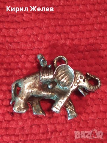 СРЕБЪРНО СЛОНЧЕ Фигурален АРТ ПЕНДАНТ - ВИСОКА ПРОБА СРЕБРО Стара РЪЧНА ХУДОЖЕСТВЕНА ИЗРАБОТКА 38497, снимка 6 - Антикварни и старинни предмети - 41455414