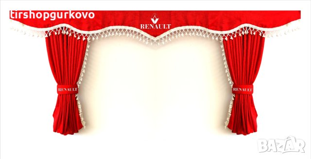 Комплект пердета за камион + кукички червени с бели пискюли, снимка 6 - Аксесоари и консумативи - 40896248