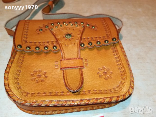 РЕТРО КОЖЕНА ЧАНТА 16Х16Х4СМ 0910211613, снимка 2 - Антикварни и старинни предмети - 34404506