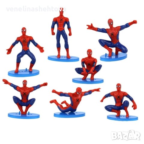 7 броя Спайдърмен фигурки за декорация на торта игра, снимка 5 - Други - 44199505