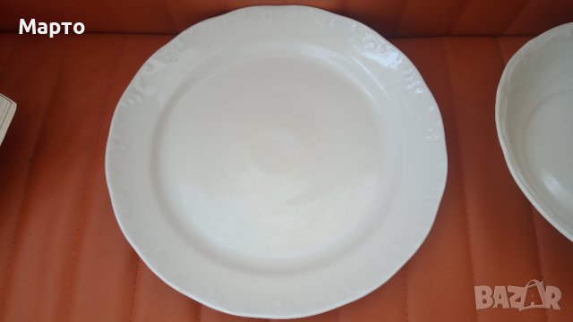 Две големи порцеланови чинии, различни от един сервиз, снимка 11 - Чинии - 42107189