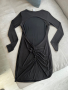 Дамска черна рокля с отворен гръб, S/M размер, снимка 1 - Рокли - 44790208