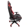 Ергономичен геймърски стол с функция за масаж и подложка за крака - червен, снимка 10