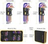 Нов Комплект шестостенни ключове 27бр. / шестостенни с цветно  кодиране с Т образна дръжка 1.5mm-10m, снимка 3