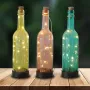 Соларна настолна лампа Стъклена бутилка Цветна 10 LED Ø7.5x30.5cm S_1236435, снимка 1