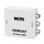 Конвертор, No brand, HDMI към AV (3RCA), Бял, снимка 1 - Кабели и адаптери - 35841131