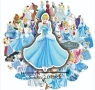 50 бр Пепеляшка Cinderella самозалепващи лепенки стикери украса картонена торта ръчна изработка, снимка 2