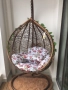 Градинска люлка от PVC ратан с метална конструкция. Доставката до офис на Еконт излиза около 90лв, д, снимка 1