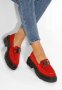 Мокасини от естествена кожа червен Haza, снимка 1 - Дамски ежедневни обувки - 41207117