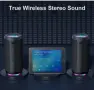 Безжична Bluetooth водоустойчива тонколона ORTIZAN X10 Преносима с LED светлина IPX7, снимка 3