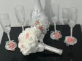 Сватбени чаши, снимка 1 - Сватбени аксесоари - 44195827