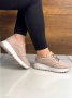 Дамски спортни обувки от естествена кожа  в бежов цвят 