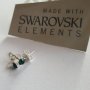 Сребърни обеци на винт с кристали Swarovski Crystal 3 мм - различни цветове, снимка 3